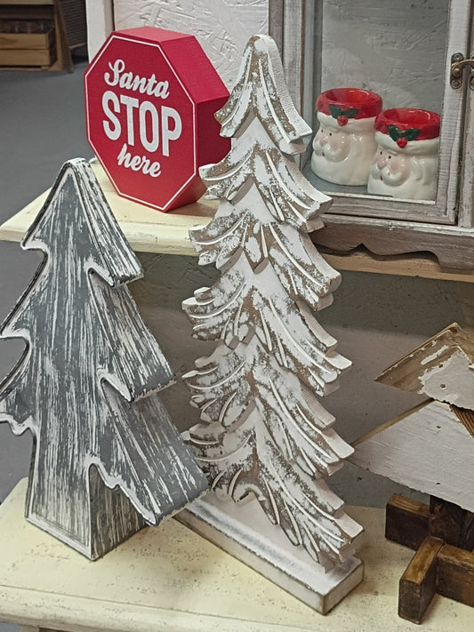 White Wood Xmas Tree