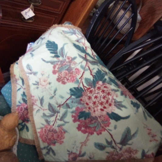 Green Floral Shams