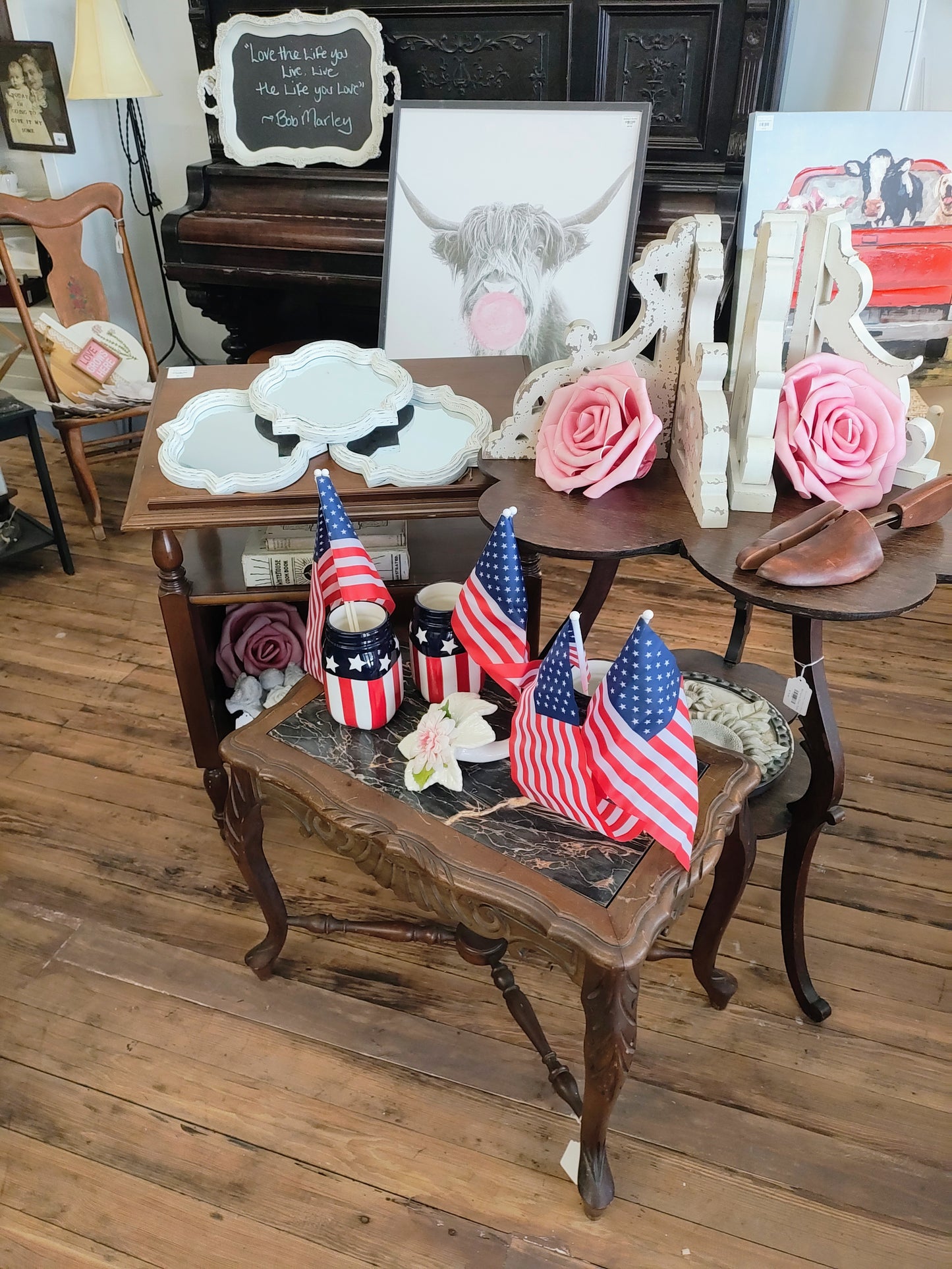 Flag Mason Jar