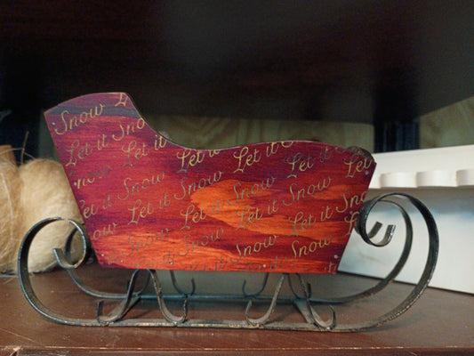 Let it Snow Small Sled Christmas Decor