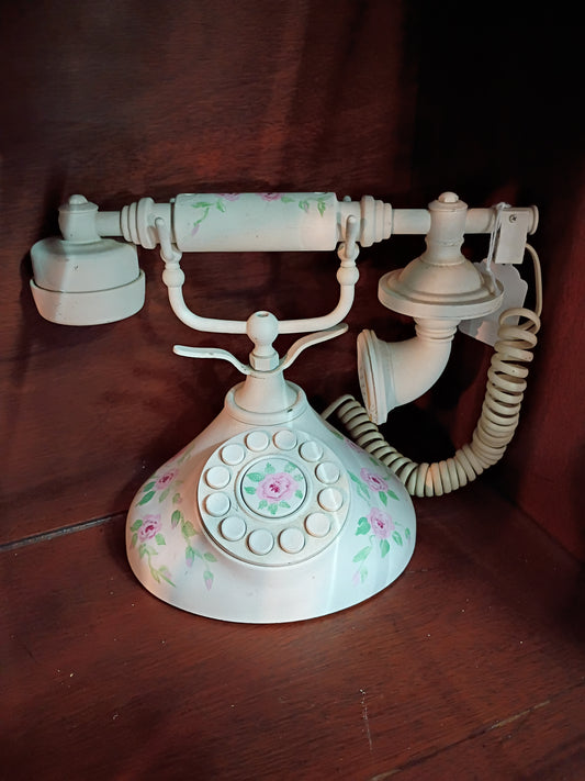 Vintage Handpainted Telephone